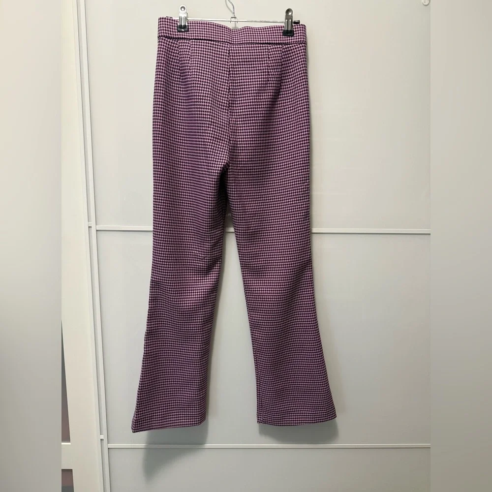 Zara Houndstooth Mini Flare Pants - Picture 5 of 7